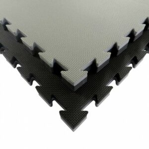 Puzzelmat budo & MMA Tatamix | 4 cm | T-relief | grijs-zwart