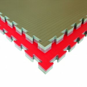 Puzzelmat budo & MMA Tatamix | EVA | rood-saliegroen | 4 cm